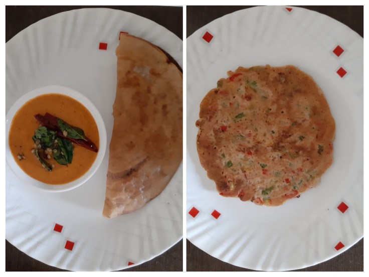Quinoa dosa and Quinoa uttapam