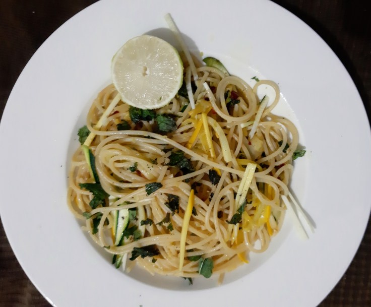 Lemony courgette.