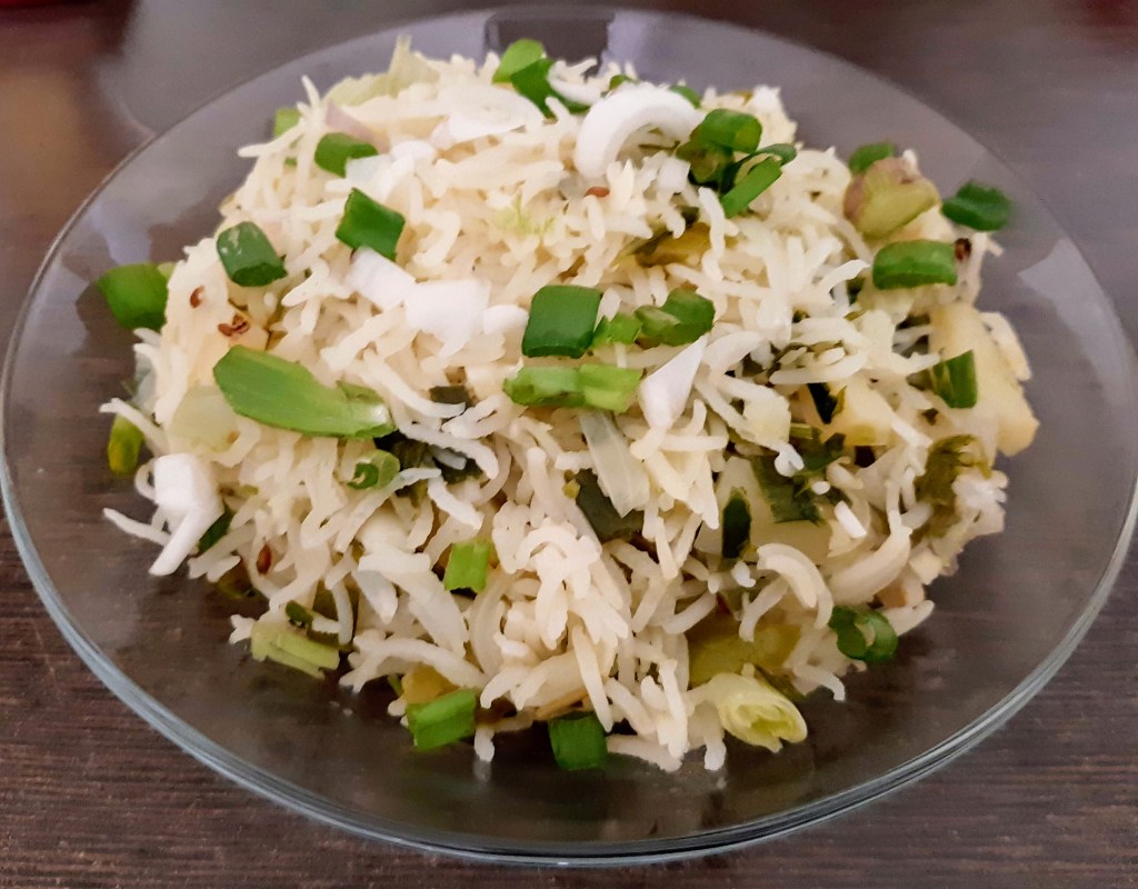 Garlic Leafy Vegetable&nbsp;Rice
